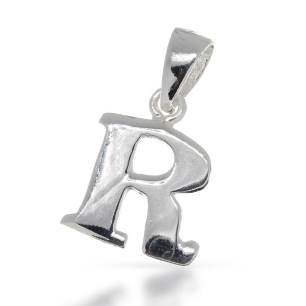 925 Sterling Silber Anhänger - Buchstaben Alphabet R