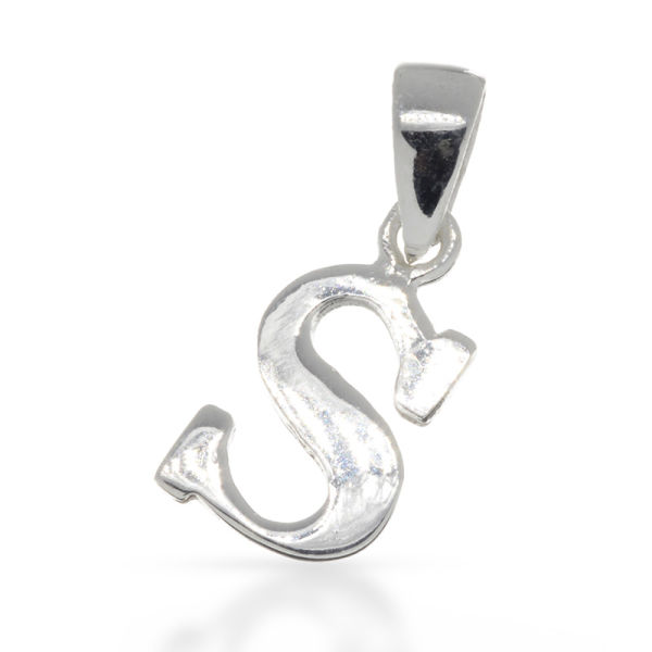 925 Sterling Silber Anhänger - Buchstaben Alphabet S