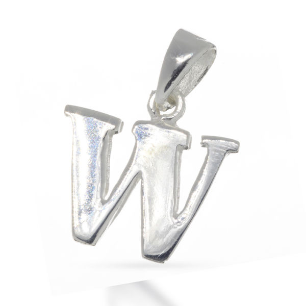 925 Sterling Silber Anhänger - Buchstaben Alphabet W