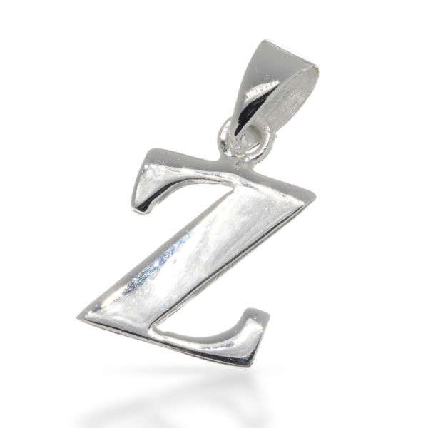 925 Sterling Silber Anhänger - Buchstaben Alphabet Z