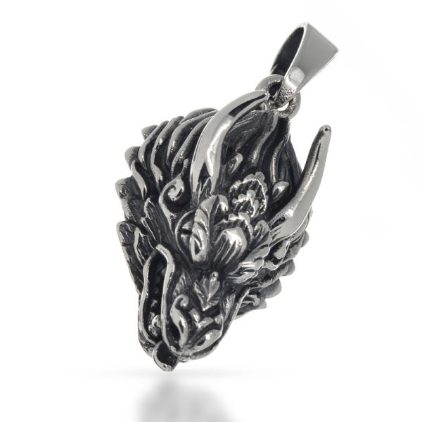 925 Sterling Silberanhänger "Draco Caput"