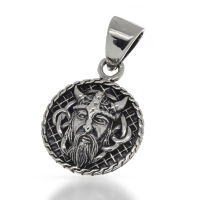 925 Sterling Silber Anhänger - Wikinger Häuptling
