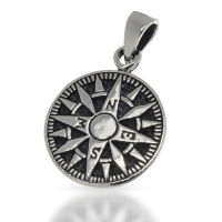 925 Sterling Silver Pendant - Compass "North Star"