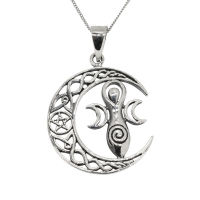 925 Sterling Silver Pendant - Moon Goddess