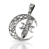 925 Sterling Silver Pendant – Moon Goddess in...