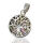 925 Sterling Silber Anhänger - Lebensbaum auf Abalone "Yggdrasil"