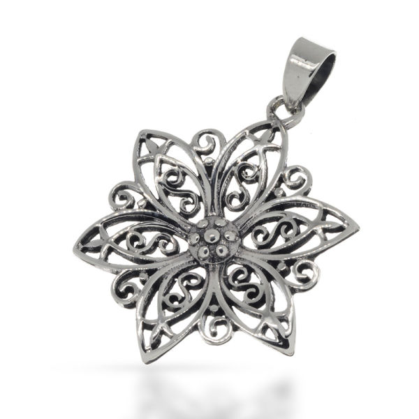 925 Sterling Silber Anhänger - Blume "Lilly"