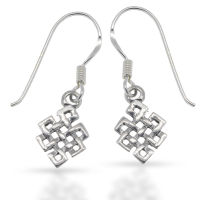 925 Sterling Silver Earrings - "Endless Knot"