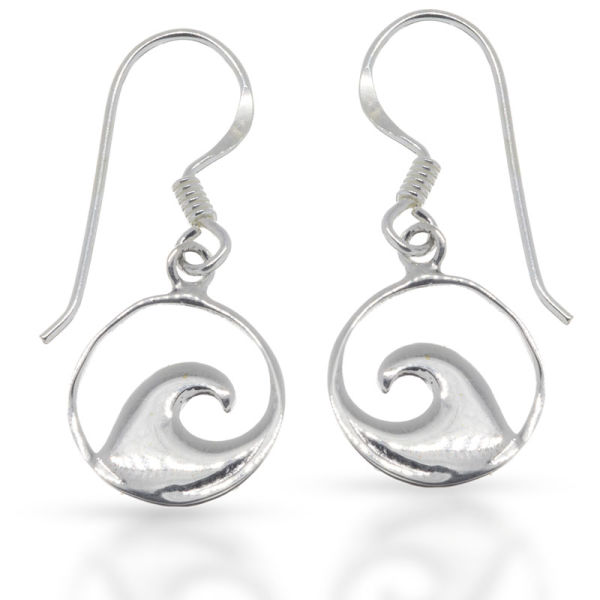 925 Sterling Silber Ohrhänger - "Ocean Wave"