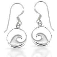 925 Sterling Silver Earrings - "Ocean Wave"