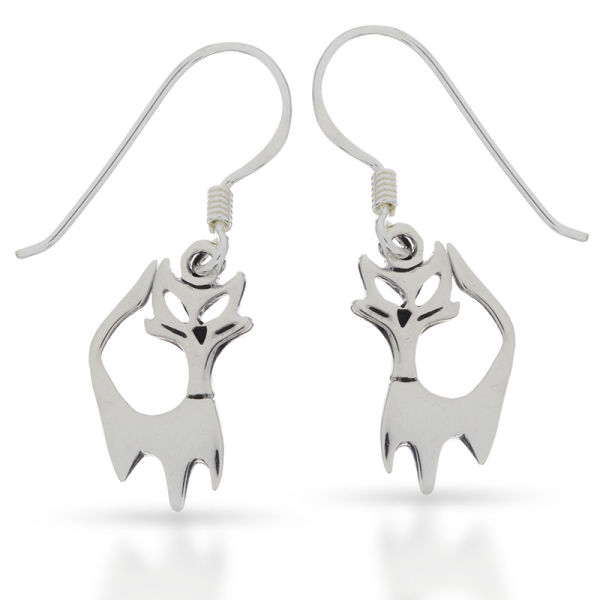 925 Sterling Silber Ohrhänger - "Silver Cat"
