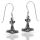 925 Sterling Silver Drop Earrings – Thors Hammer with Scrollwork