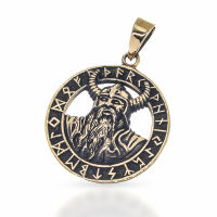 Bronze pendant - Viking in the rune circle "Olaf"