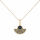 Bronze pendant - semicircle ornament with onyx "Vyan"