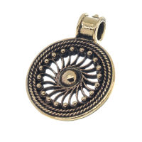 Bronze Pendant - Wave Wheel