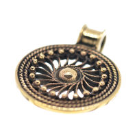 Bronze Pendant - Wave Wheel