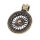 Bronze Pendant - Wave Wheel