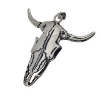 Stainless steel pendant - "Wyom" bulls skull