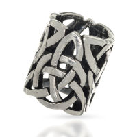 925 Sterling silver beard bead - Triquetra...