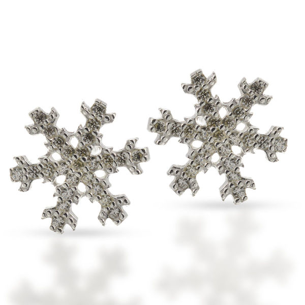925 Sterling silver stud earrings - "Ice Age"