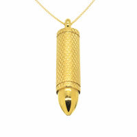 Edelstahlanhänger - Patrone "Samol" PVD - Gold