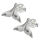 925 Sterling Silber Ohrstecker - Walflosse