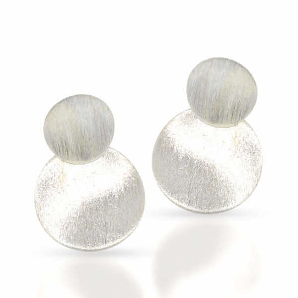 925 Sterling Silber Ohrstecker - Silberplättchen
