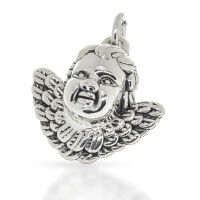925 Sterling Silver Pendant – Cherub Head with...
