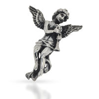 925 Sterling Silberanhänger - Engel mit Flöte