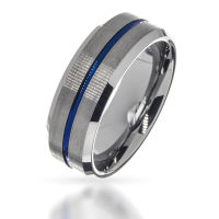 Tungsten ring - Circumferential ring blue