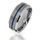 Tungsten ring - Circumferential ring blue 57 (18,1 Ø) 8,0 US