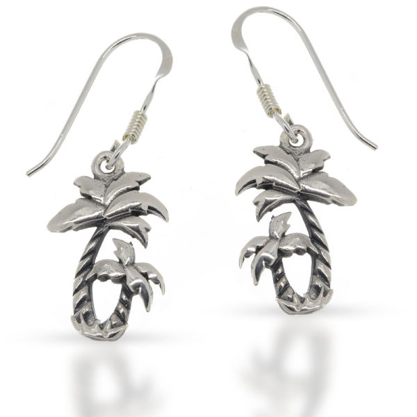 925 Sterling Silber Ohrhänger - Palme "Seaside"
