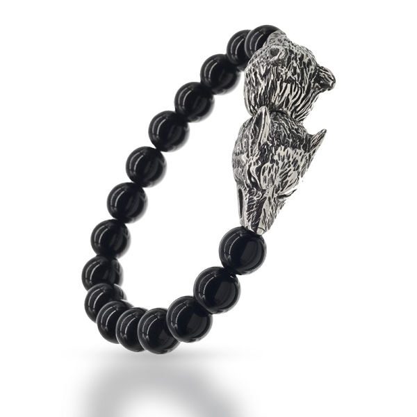Ball bracelet - "Caddi" wolf heads