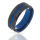 Tungsten Ring with Matte Black and Blue Inlay 57 (18,1...