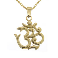Stainless steel pendant - "Om"  PVD-Gold