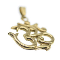 Stainless steel pendant - "Om"  PVD-Gold