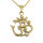 Stainless steel pendant - "Om"  PVD-Gold