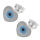 Silver Stud Earrings – Heart-Shaped Eye
