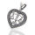 925 Sterling silver pendant - heart with libra