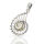 925 Sterling silver pendant - snail with stone
