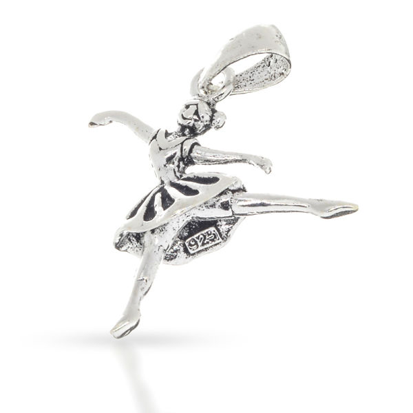 925 Sterling Silber Anhänger - Tänzerin