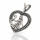 925 Sterling Silber Anhänger - Frau in Herzform