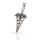 925 Sterling silver pendant - Aesculapian staff
