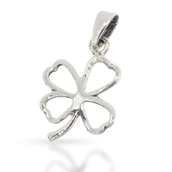925 Sterling Silber Anhänger - Kleeblatt 19 mm