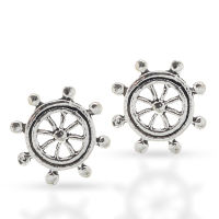 925 Sterling silver stud earrings - steering wheel