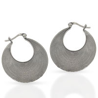 925 Sterling Silver earrings - Circular plate