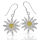 925 Sterling silver earrings - flower blossom yellow