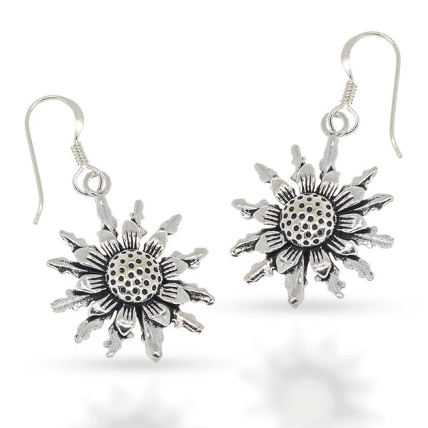 925 Sterling Silber Ohrhänger - Gänseblume