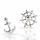 925 Sterling silver stud earrings - steering wheel and anchor