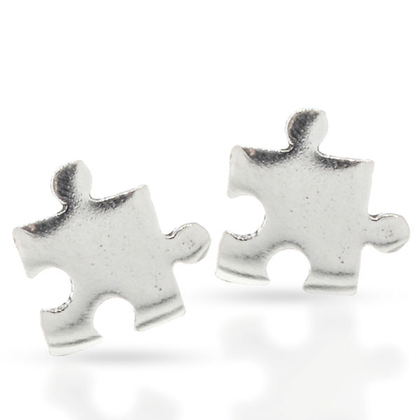 925 Sterling Silber Ohrstecker - Puzzlestücke